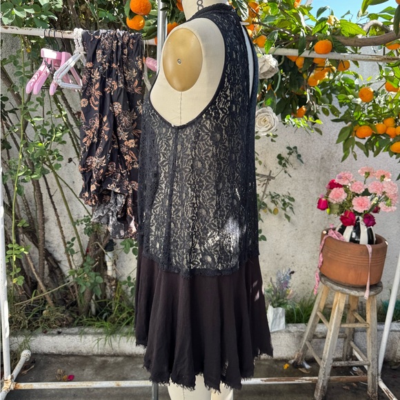 Free People Black Lace Backless Dress - Picture 3 of 7